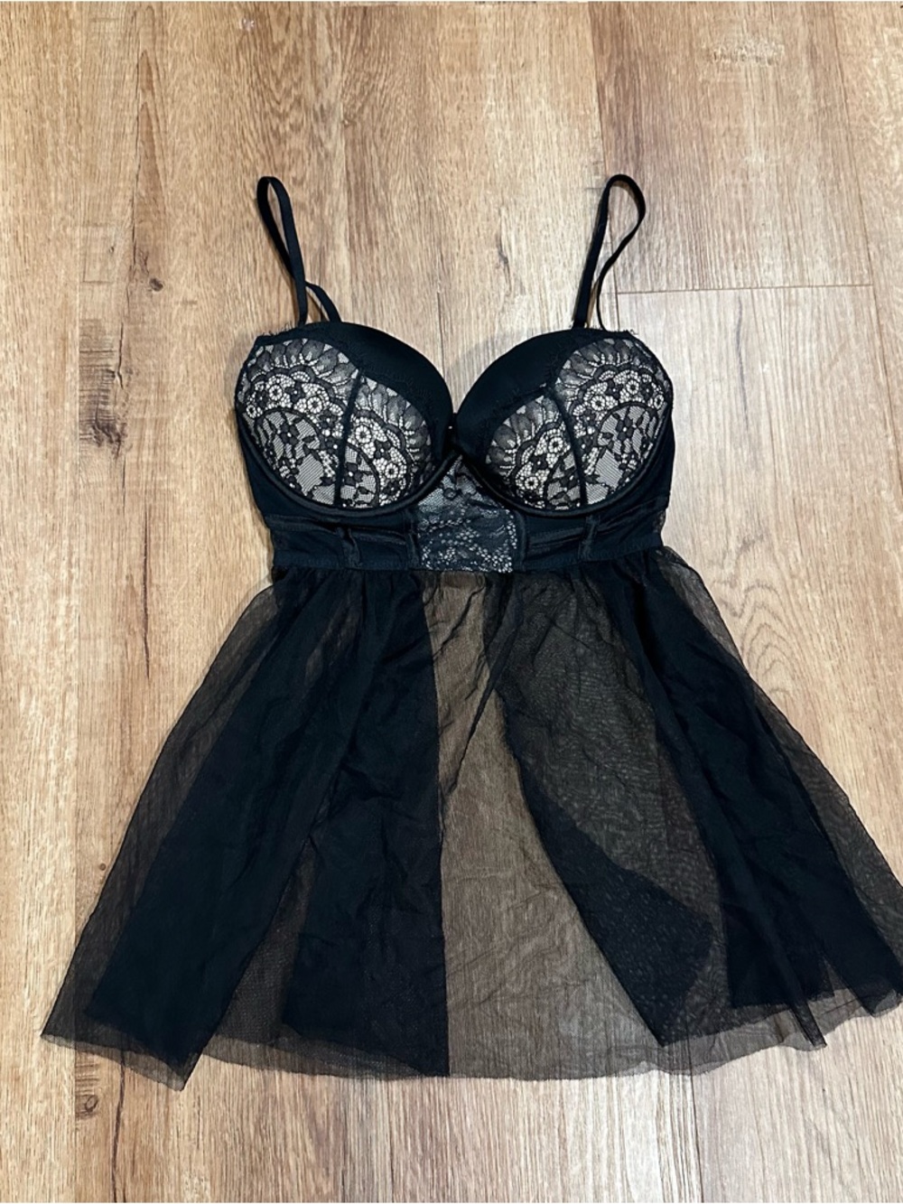 Victoria’s Secret Black Lace Babydoll Chemise - Women Intimates